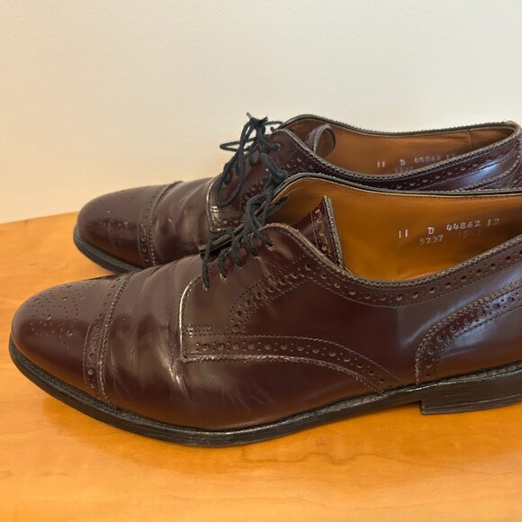 Allen Edmonds Sanford Wingtips in Wine - 11 D main image 5